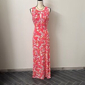 London Times Coral Floral Maxi Dress NWOT-Never Worn